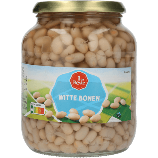 Foto van 1 de Beste Witte bonen op witte achtergrond