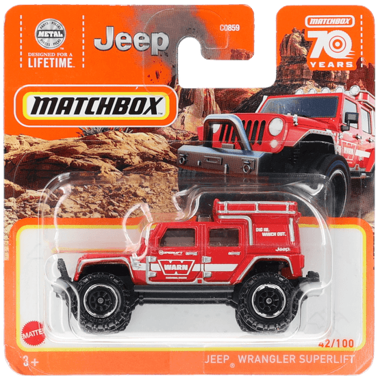 Foto van Matchbox auto op witte achtergrond