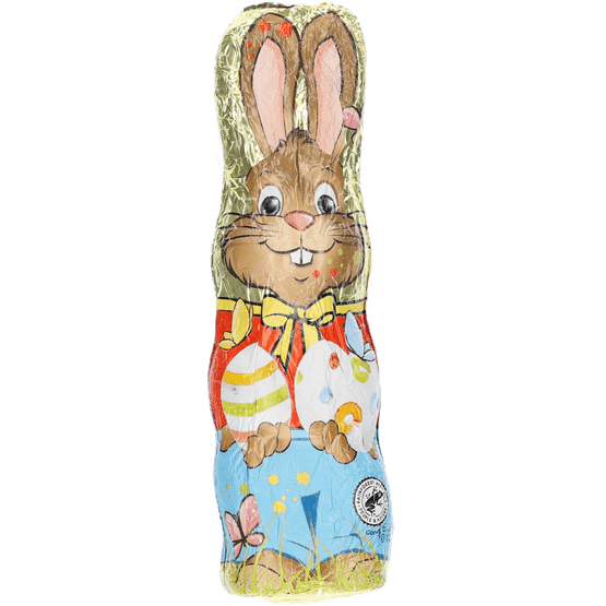 Foto van Paashaas holfiguur op witte achtergrond