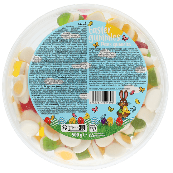 Foto van Paas snoepmix op witte achtergrond