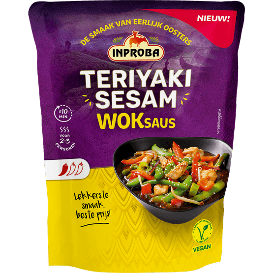 Foto van Inproba Woksaus teriyaki sesam op witte achtergrond