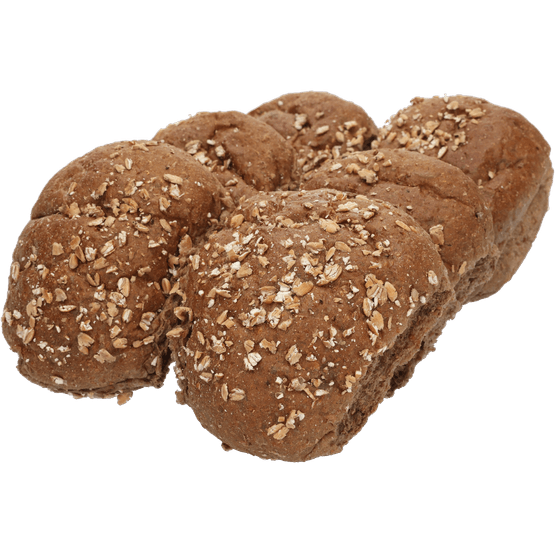 Foto van Bakker van der Akker Volkoren bollen extra vezels op witte achtergrond