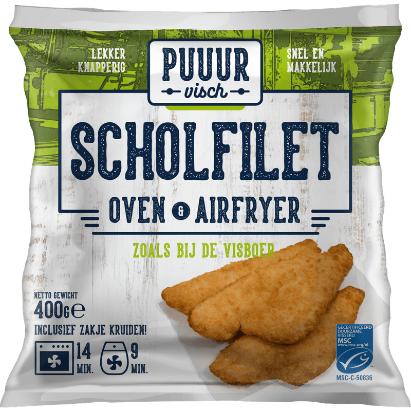 Puuur Visch Scholfilet Oven & Airfryer 400 g