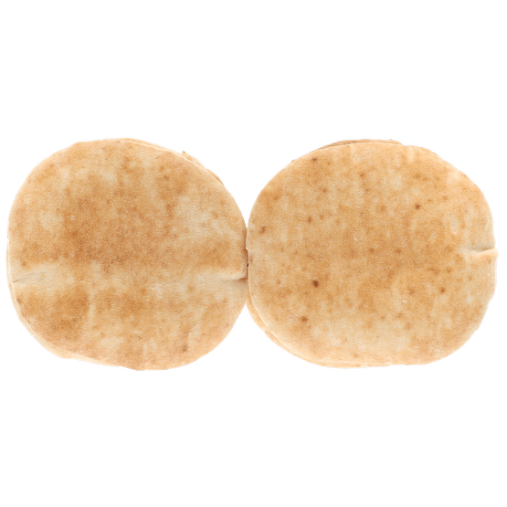 Foto van Ambachtelijk pitabrood op witte achtergrond