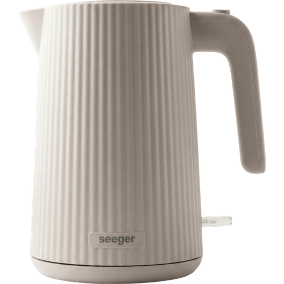 Foto van Seeger waterkoker beige op witte achtergrond