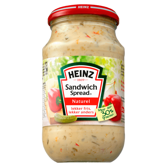 Foto van Heinz Sandwich spread naturel op witte achtergrond