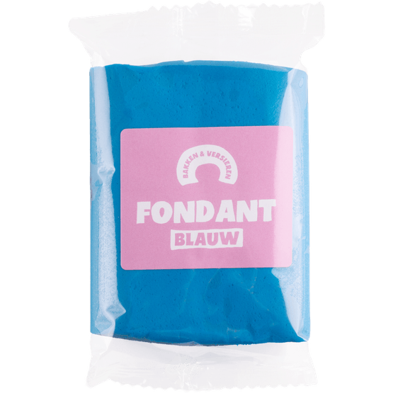 Foto van Bakken en versieren Rolfondant blauw op witte achtergrond