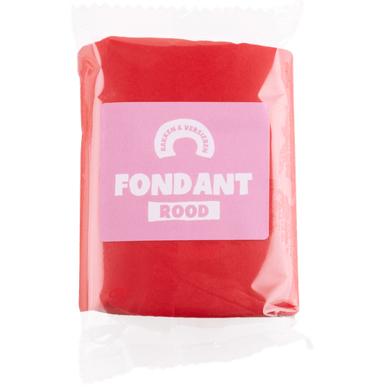 Foto van Bakken en versieren Rolfondant rood op witte achtergrond