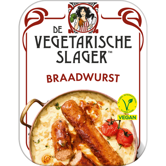 Foto van De Vegetarische Slager Braadworst op witte achtergrond
