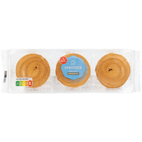 Foto van 1 de Beste Spritsen roomboter op witte achtergrond