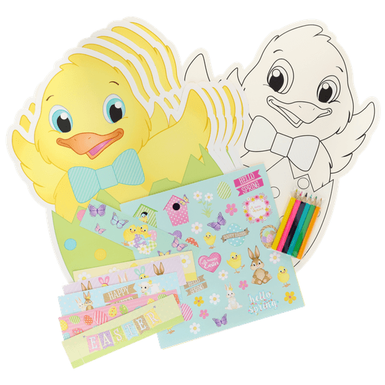 Foto van Paas placemat op witte achtergrond