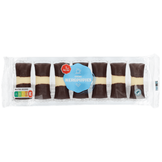 Foto van 1 de Beste Mergpijpjes creme op witte achtergrond