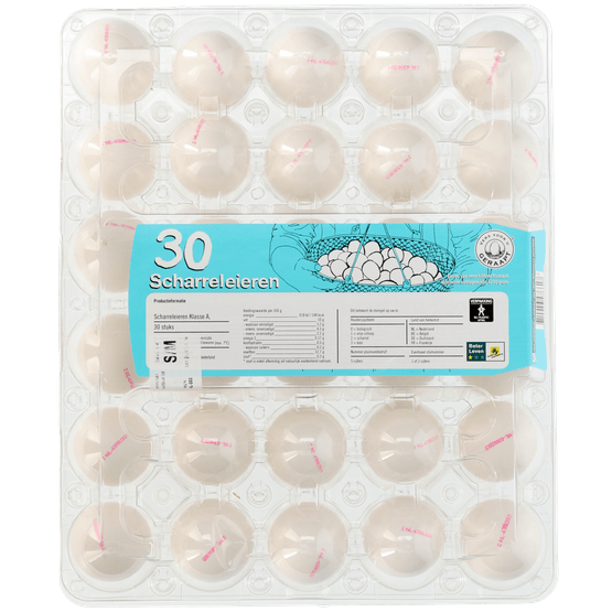 Foto van Scharreleieren wit op witte achtergrond