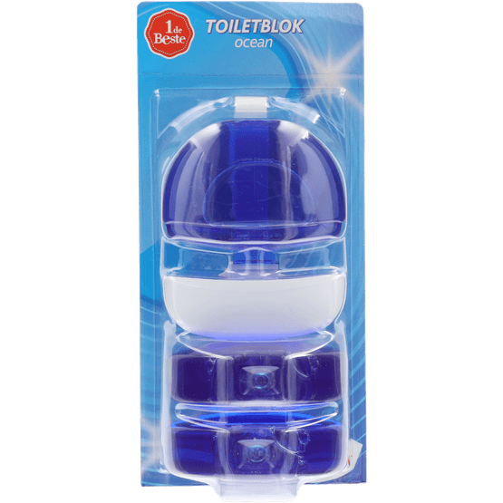 Foto van 1 de Beste Toiletblok vloeibaar ocean start en navul op witte achtergrond