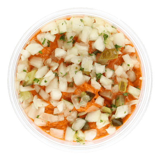 Foto van LADESSA Filet americain martino op witte achtergrond