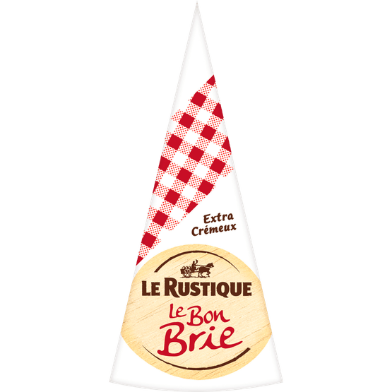 Foto van Brie op witte achtergrond