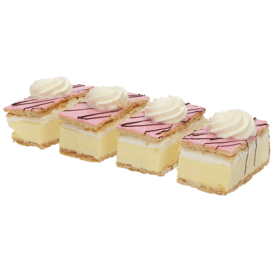 Foto van Banketbakkers tompouce op witte achtergrond