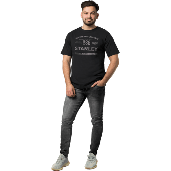 Foto van Stanley Heren t-shirt Maten S t/m XXL op witte achtergrond