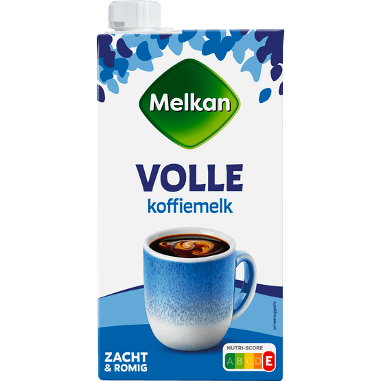 Foto van Melkan Koffiemelk vol 7.5% op witte achtergrond