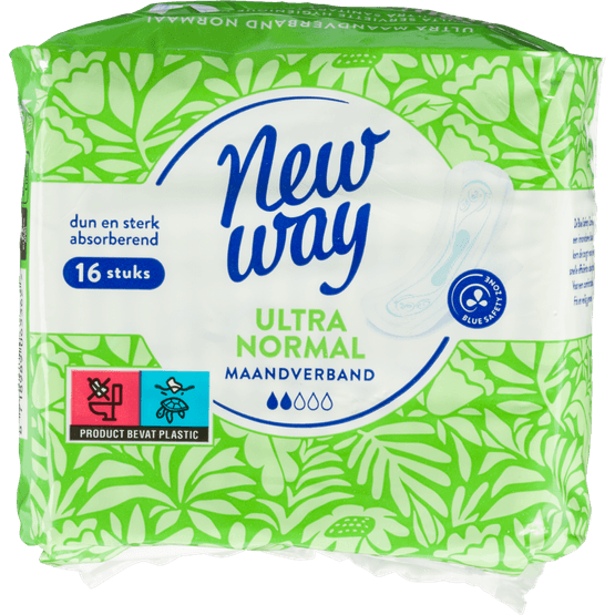 Foto van New Way Maandverband ultra normaal op witte achtergrond