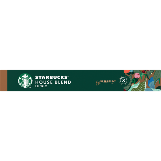 Foto van Starbucks Koffiecups houseblend lungo sterkte 8 op witte achtergrond