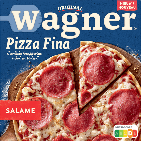 Foto van Wagner Pizza fina salami op witte achtergrond