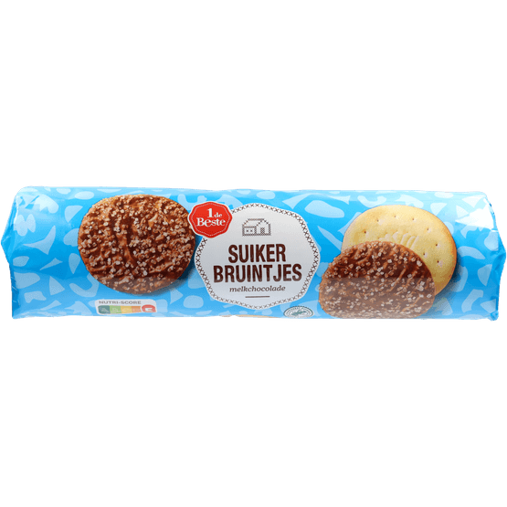 Foto van 1 de Beste Suikerbruintjes melk op witte achtergrond