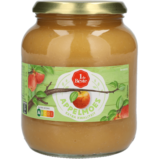 Foto van 1 de Beste Appelmoes extra kwaliteit op witte achtergrond