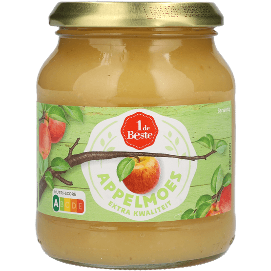 Foto van 1 de Beste Appelmoes extra kwaliteit op witte achtergrond