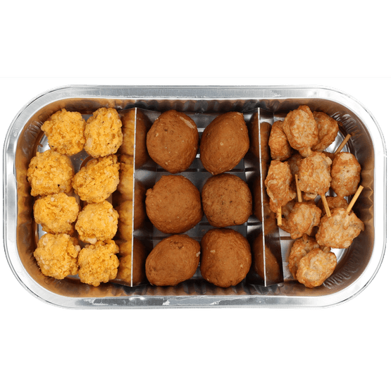 Foto van Borrelschotel op witte achtergrond