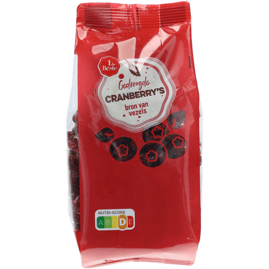 Foto van 1 de Beste Cranberrys op witte achtergrond