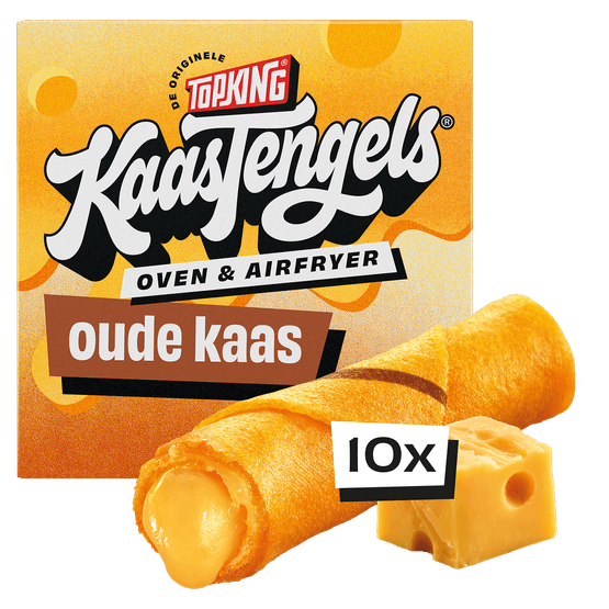 Foto van Topking KaasTengels Oven & airfryer oude kaas 10 stuks op witte achtergrond