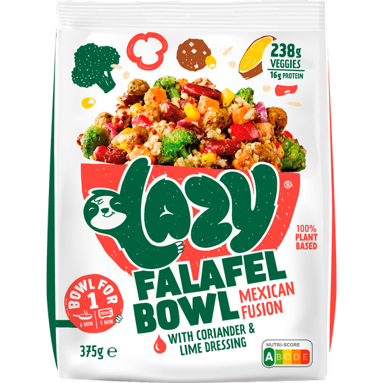 Foto van LAZY Falafel bowl mexican op witte achtergrond