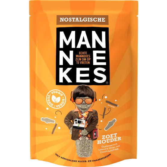 Foto van Matthijs Echte nostalgische mannekes drop op witte achtergrond