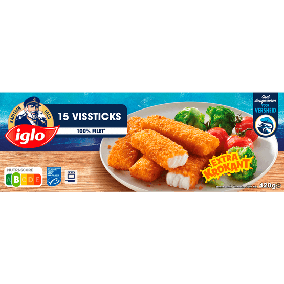 Foto van Iglo Vissticks op witte achtergrond