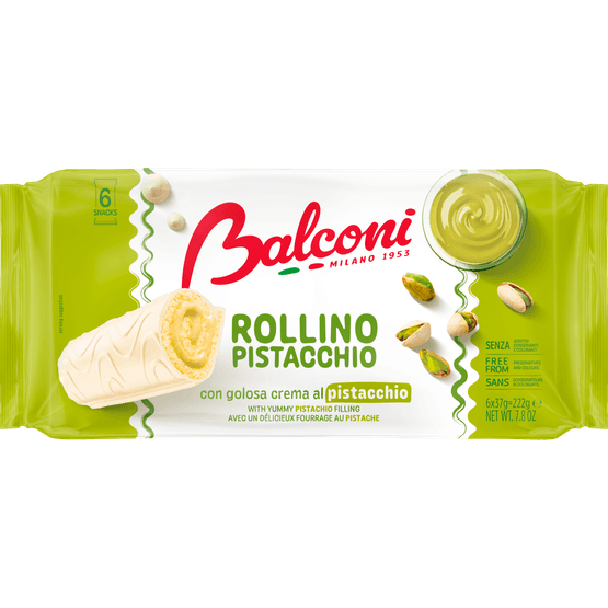 Foto van Balconi Rollino pistacchio op witte achtergrond