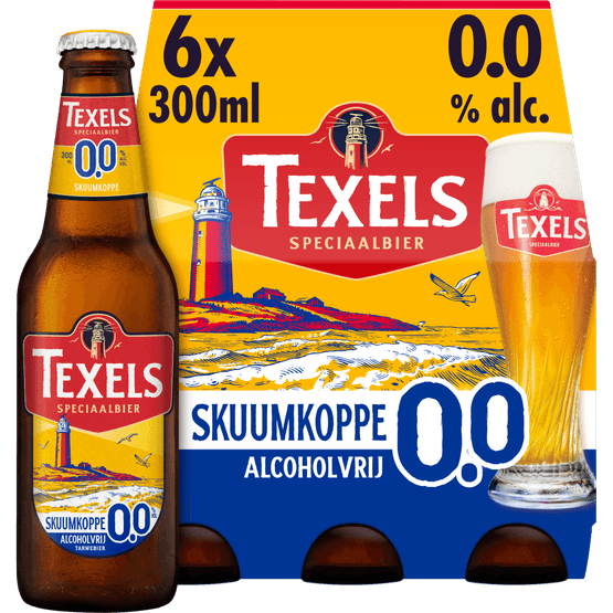 Foto van Texels Skuumkoppe 0.0% 6x300ml op witte achtergrond
