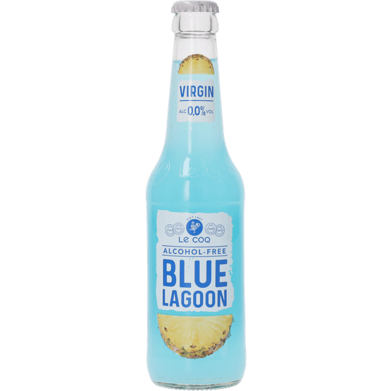 Foto van Le Coq Cocktail virgin blue lagoon 0.0% op witte achtergrond