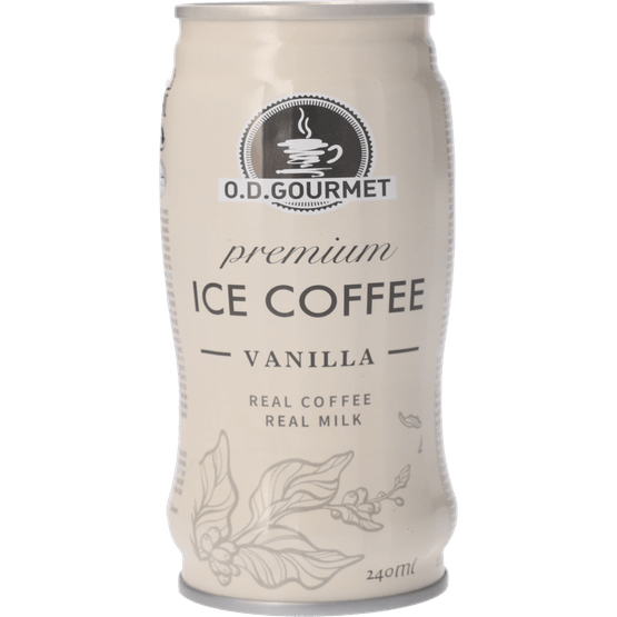 Foto van O.D. Gourmet Ice coffee vanilla op witte achtergrond