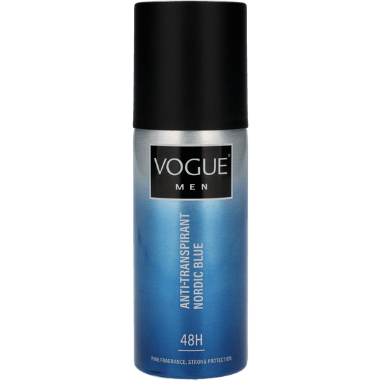 Foto van Vogue Deodorant men nordic blue op witte achtergrond