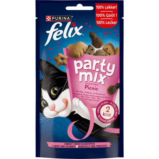 Foto van Felix Kattensnacks party mix picnic op witte achtergrond