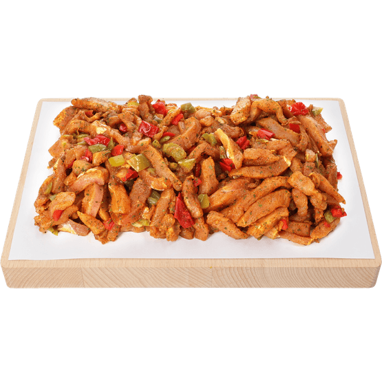 Foto van Shoarma met paprika op witte achtergrond