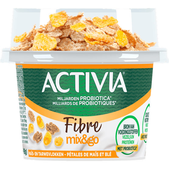 Foto van Activia Mix & go granen op witte achtergrond