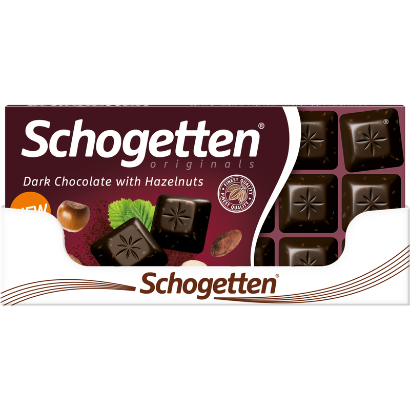 Schogetten Chocoladereep pure chocolade hazelnoot