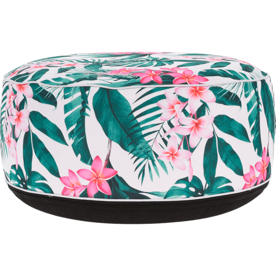 Foto van Poef opblaasbaar met dessin op witte achtergrond