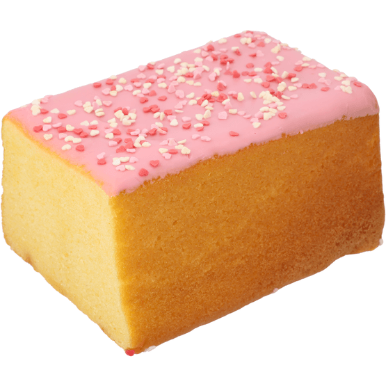 Foto van Bakker Bollebof Moederdag roomboter cake met roze decoratie op witte achtergrond