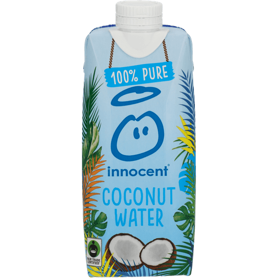 Foto van Innocent Coconut water op witte achtergrond