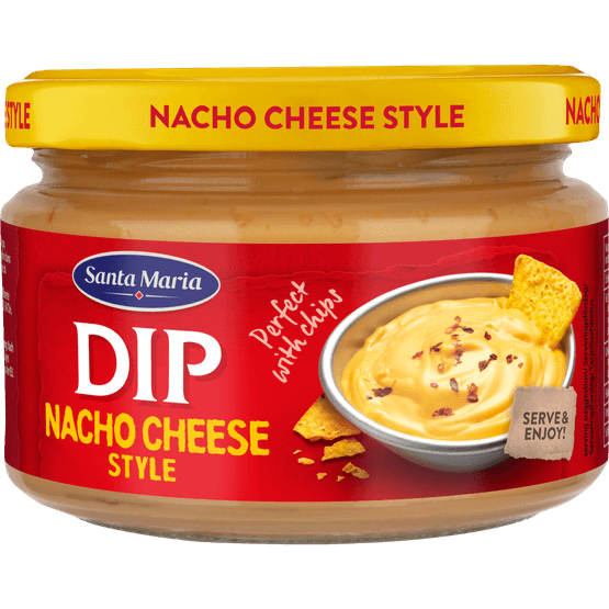 Foto van Santa Maria Dip nacho cheese style op witte achtergrond