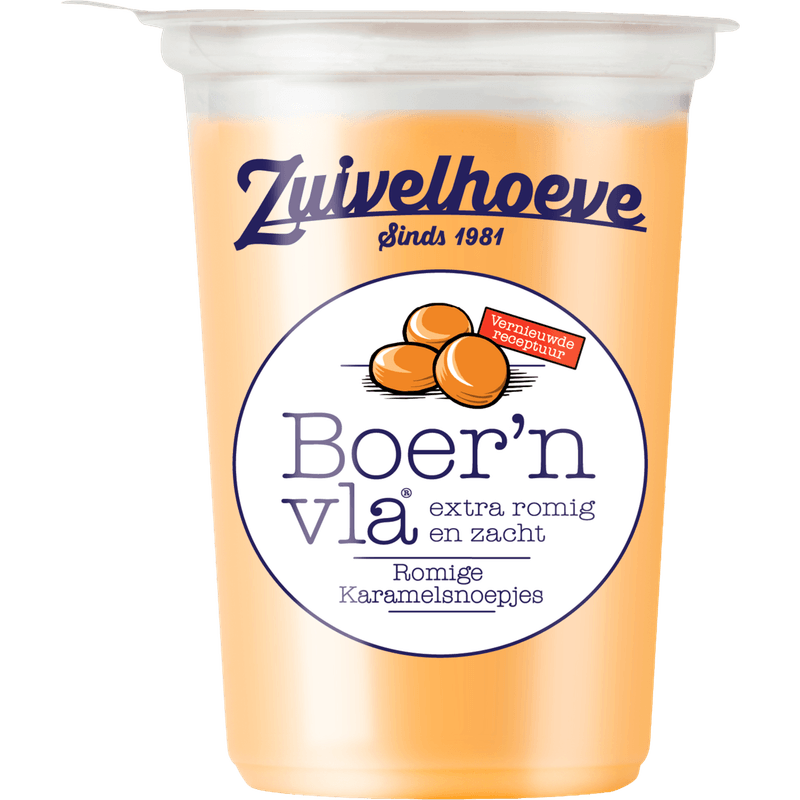 Zuivelhoeve Boer'n vla Romige Karamelsnoepjes 450g