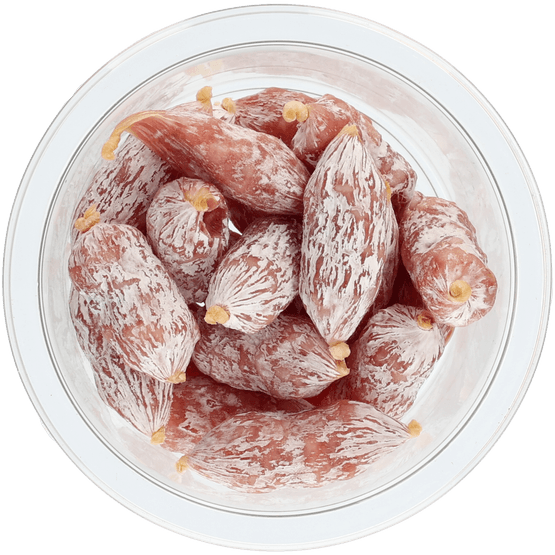 Foto van Bits & Bites Fuetworstjes op witte achtergrond